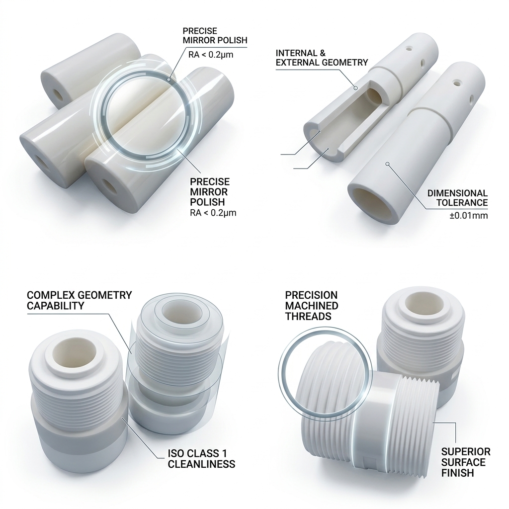 Custom-Size Al2O3 Ceramic Insulator Discs Customized Alumina Standoff Rods for Electrical Insulation Applications