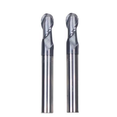 AITiN Coated 10mm R5*10*20*10*75 2 Flutes Ball End Mill for Machining Carbon Steel Alloy Steel Stainless Steel Cast Iron