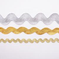 Or Rick Rack Edging de tresse du vêtement 3cm 4cm