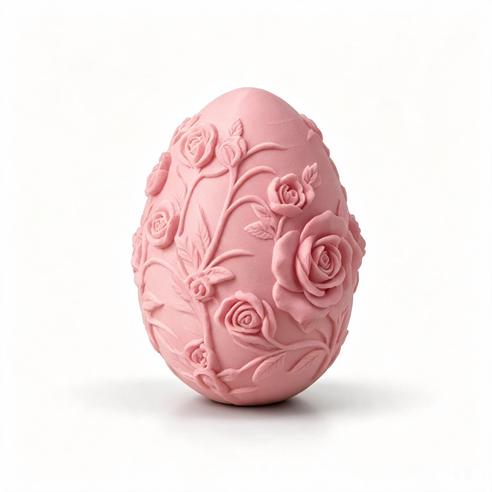 Table 3D Printed Arts Embossed Floral Easter Egg Sculpture Ornament