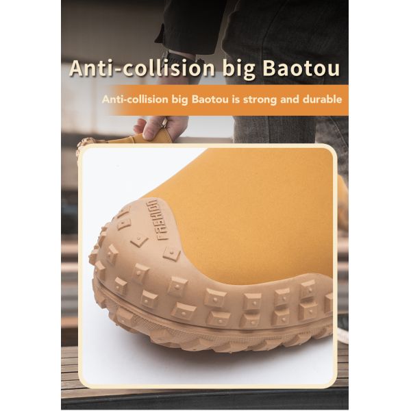 Suede Leather Chelsea Safety Shoes Steel Toe Safety Boots Kevlar Work Shoes Slip-Resistant Rubber Work Boots For Industrial Work