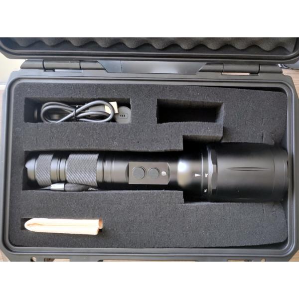 Industry Long Range LED Laser Rechargeable Flashlight with Effective Distance 3-30m