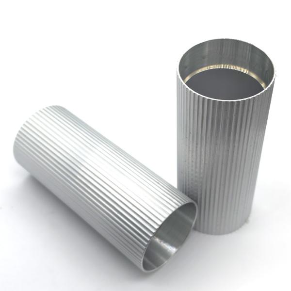 Custom CNC Machined Aluminum Knurled Cylinder Tube