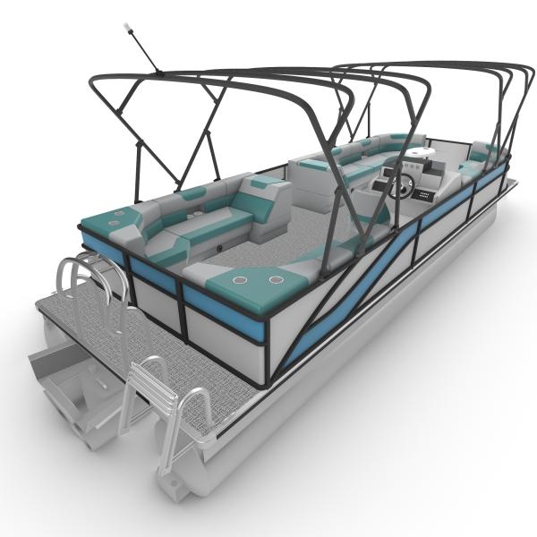 27FT Sport Pontoon Boat with 250 Max HP 15-18 Capacity and 100 Min HP for Luxury Leisure Watercraft
