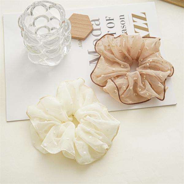 Summer ball mesh gauze art scrunchies large hair hoop headpiece ins kids girls hair rope headpiece accessories