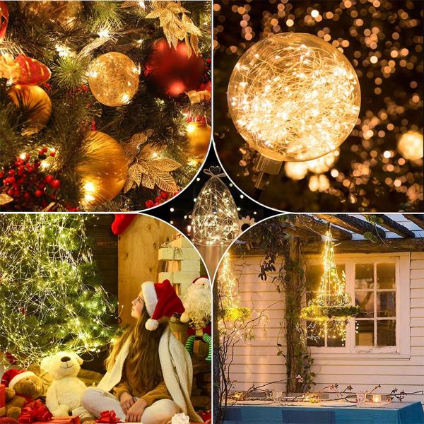 Infinite Double Color LED Solar Leather Wire Fairy String Light For Outdoor