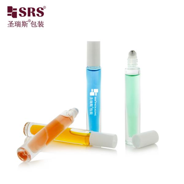 GB1-10ML Customized Thick Bottle With PP PCR Plastic Cap Glass Roll-On Packaging for Cosmetic and Skincare Oil Perfume Fragrance