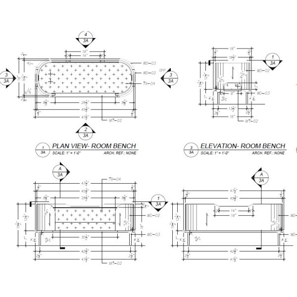 Ritz Carlton Hotel Upholstered Bedroom Bench Walnut Wood Finish