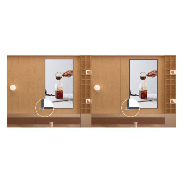 Narrow Bezel Cafe Restaurant Digital Menu Board Wall Mounted Hanging