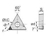 TCGW16T304A07 PCD Brazed Tips Diamond Cutting Tips For Aluminum Alloy Copper Alloy