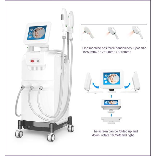 3 Handpieces IPL Skin Rejuvenation Machine Super Hair Removal Flexible Screen
