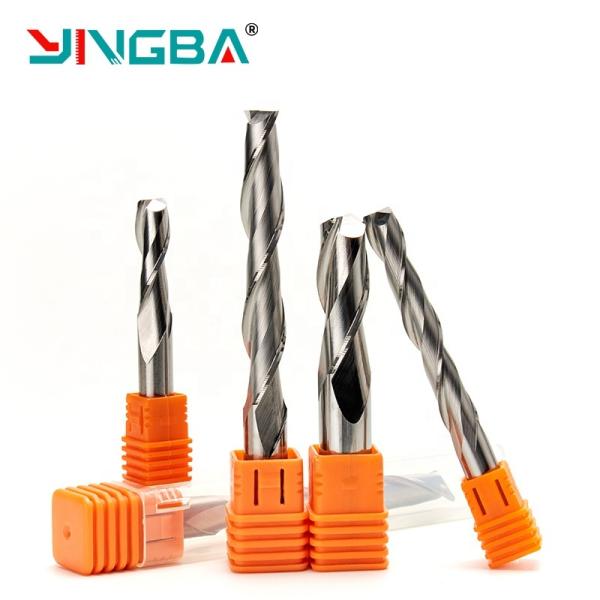 YingBa Two Flute Spiral End Mill Solid Carbide Wood Working Cnc Router Machine for Wood Milling Cutter Manufacturing Production