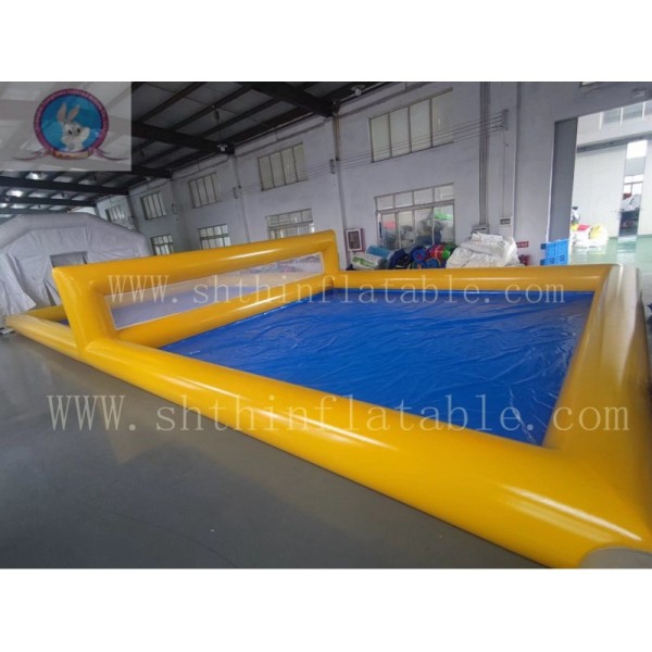 Inflatable Portable Water Volleyball Court Customizable Size Color Logo for Beach Resort Pool Party Commercial Events Wholesale