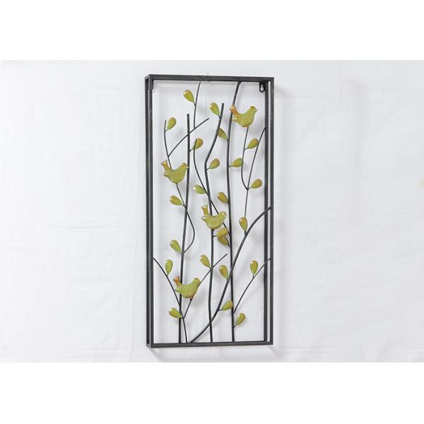 Home Garden Birds In Tree Framed Metal Tree Wall Art