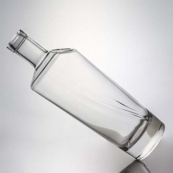 Tequila Industrial Beverage Clear Flint Glass Bottle with Wood Cork 700ml 500ml 1000ml