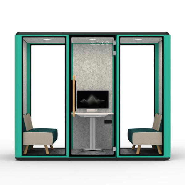 Стекло телефонных будок стручка офиса 81,6 дюймов зеленое звукоизоляционное акустическое закаленное