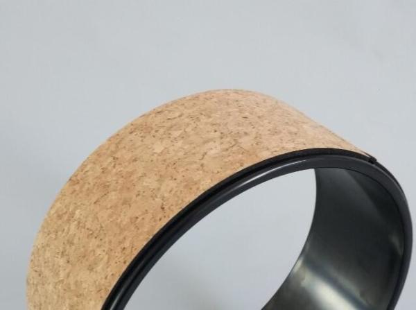 Customized logo Eco-friendly Cork Exercise Wheel/ Cork Yoga Wheel/ Cork Balance Wheel for Wholesale