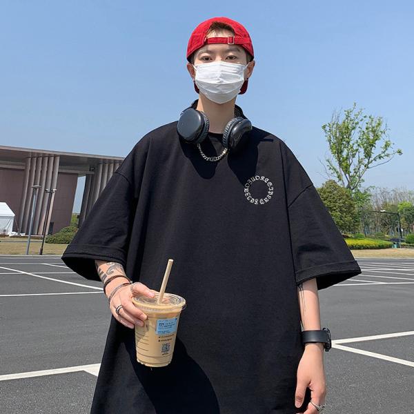 Round Neck Casual Oversized T Shirt Casual Clothing Summer Men Shirts
