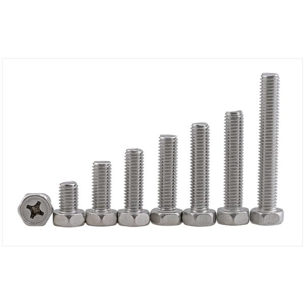 Cross Recessed Drive Stainless Steel Hex Head Screws For Auto Valve Pump And Motor