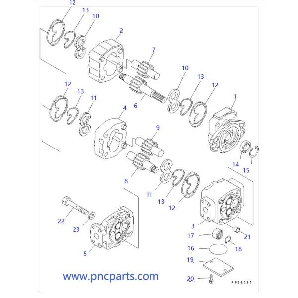 pièces hydrauliques de niveleuses de Pump GD511A KOMATSU du pilote 23A-60-11102