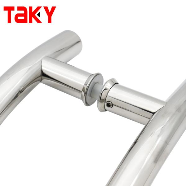 Shower Room Stainless Steel 304 Frameless Door Pull Handle Black Color Sliding Glass Door Handle