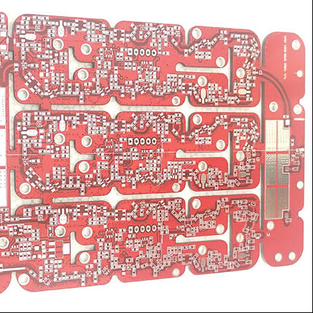 Custom Red Oil Rigid Printed Circuit Board with IPC-A-610E Class II Standard and Red Solder Mask