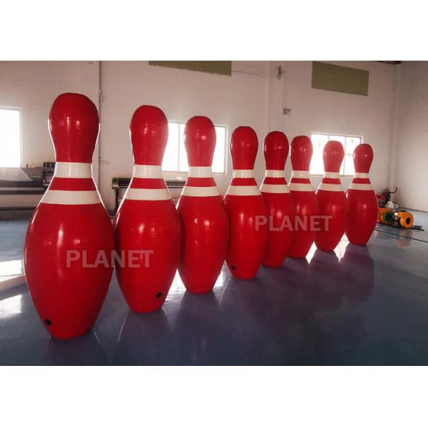 OEM Red 2m Tall Giant Blow Up Bowling Pins For Snow Sport Game