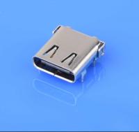 Alinta TYPE C 24PIN DIP+SMT Receptacle Sheel de aço inoxidável com LCP 94V0 Housing Durabilidade alcança 10000 ciclos