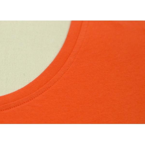 Orange Color Womens Plain Long Sleeve T Shirts , Womens Leisure Wear For Spring
