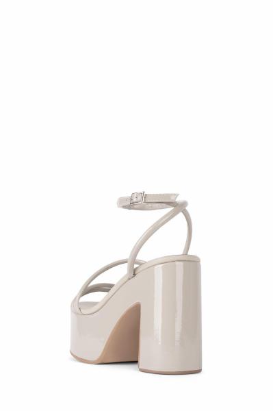 Glazed Leather Womens Wedge Heeled Shoes