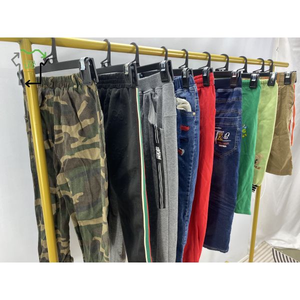 Casual Polyester Cotton Used Pants for Children Mixed Sizes Clean 95%-100% Grade
