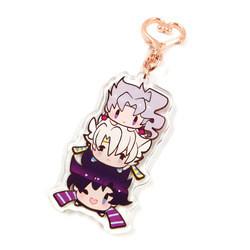 Custom promotional transparent epoxy shiny acrylic charm resin glitter keychain for advertising gifts