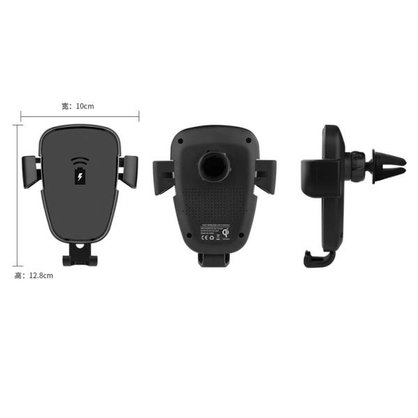 15W 10W QI Certified Wireless Car Charger / Induction Wireless Phone Holder