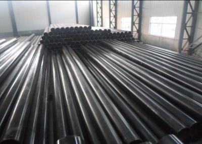 Straight Seamless ERW Black Steel Pipe , Grade B Welded Round Steel Tube