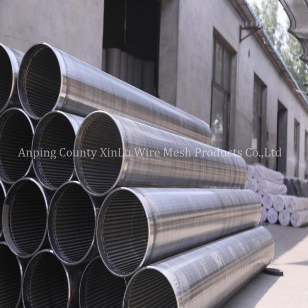 Polished Non Magnetic Stainless Steel Wedge Wire Continuous Slot Screen Tube Johnson V Wire Strainer Pipe