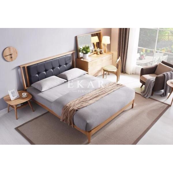Bed Room Set Modern Adult Loft European Style Wooden Bed