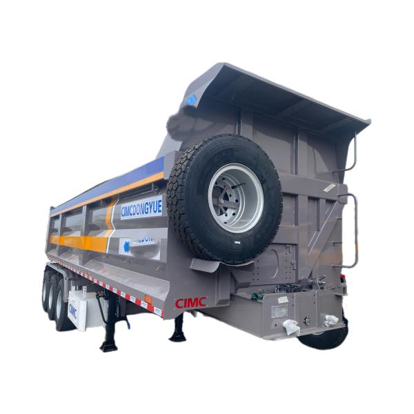 CIMC Latest 80-ton Three-axle Four-axle Stone Dump Truck Rear Semi-trailer