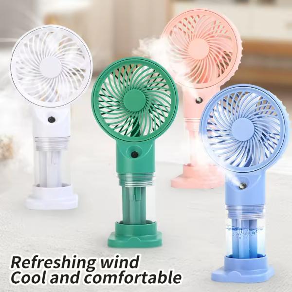 New Summer Mini Handheld Fan Mute Portable USB Charging Spray Water Cooling Fan for Outdoor and Camping