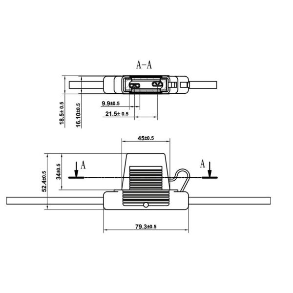 Датчик патрона предохранителя 20A-80A встроенный макси 8 SL-709L сверхмощный для взрывателя ATM