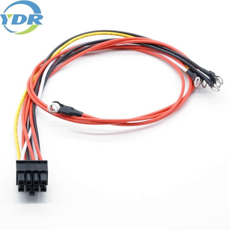 Molex 4.2mm 5557 проводки и кабелей провода штырей 2*4 8 изготовленные на заказ с круговым терминалом M4