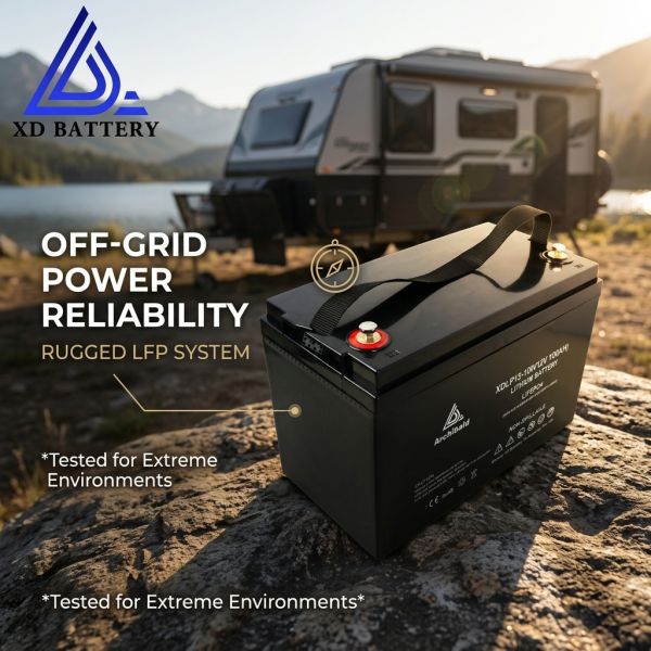 12V 100AH IP65 Waterproof LiFePO4 Deep Cycle Caravan Battery All-Weather Outdoor for RV Marine