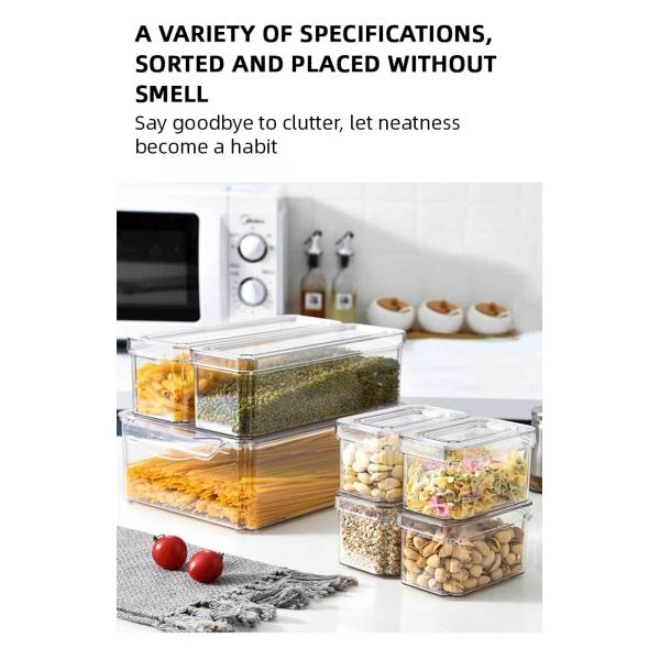 Caixa de armazenamento plástica empilhável 30*30*14cm do armazenamento do alimento do congelador do ANIMAL DE ESTIMAÇÃO