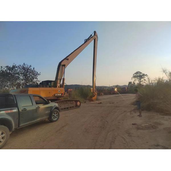 Река и море драгируя длинную руку заграждения экскаватора достигаемости, руку экскаватора CAT320D длинную