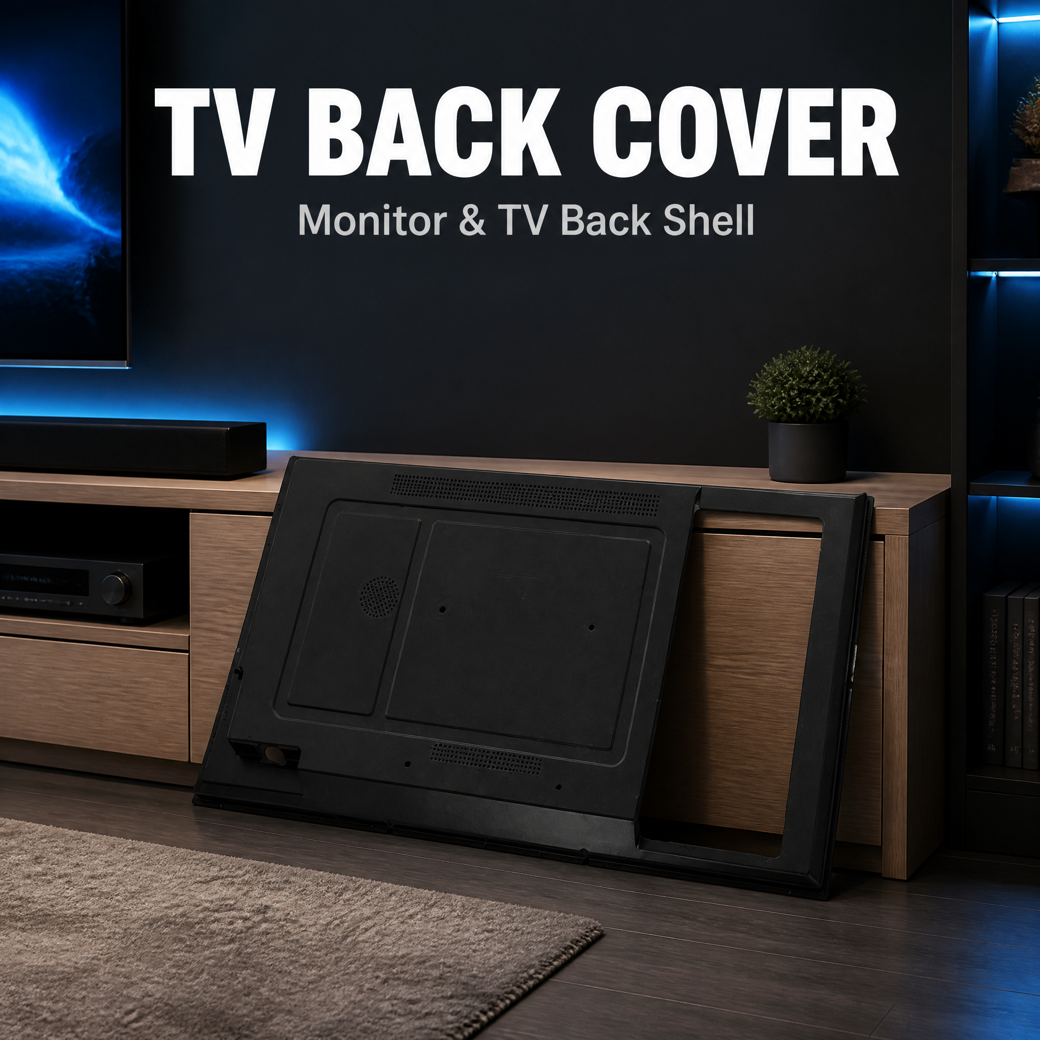 Custom Thick Sheet Forming ABS PS TV Back Cover Monitor Back Shell Flame Retardant OEM ODM 5-Axis CNC Any Panel Size