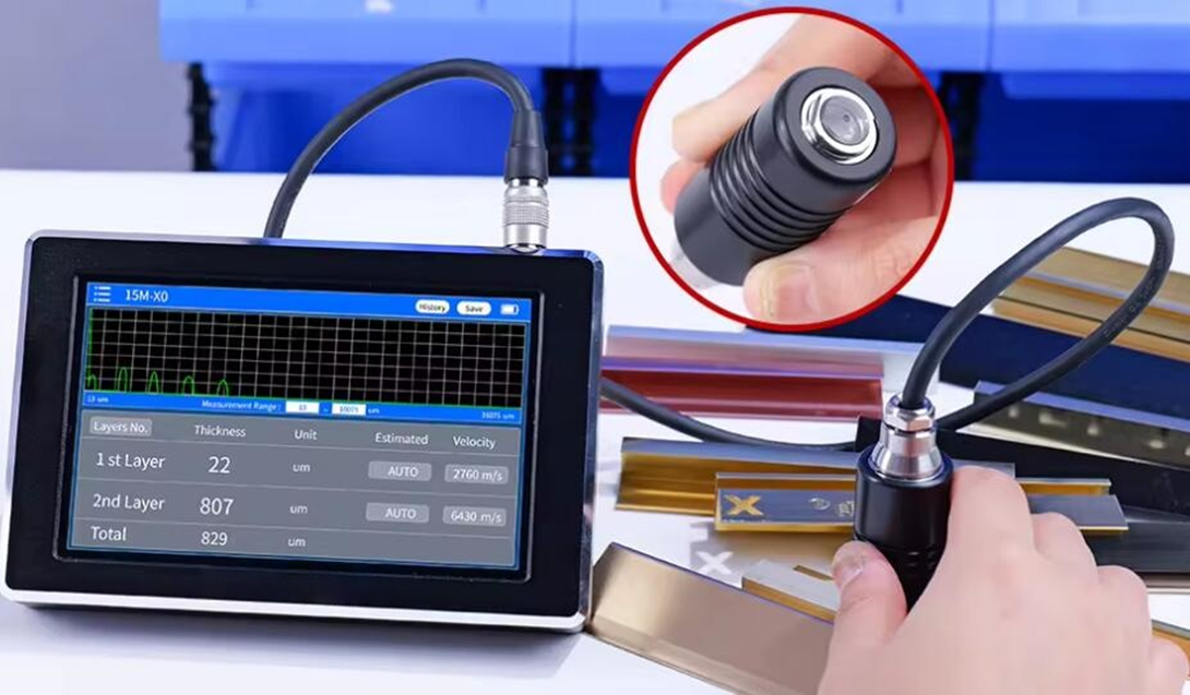 86216 Multilayer Ultrasonic Coating Thickness Gauge with Micron-Level Accuracy and High-Definition IPS Color Display