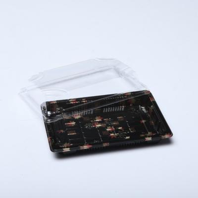 Caixa descartável plástica do sushi do produto comestível do ODM para o restaurante