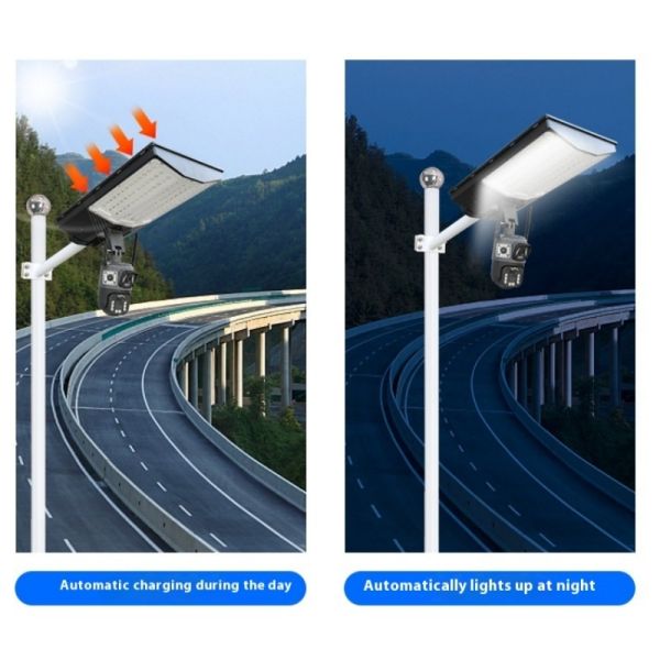 LED Solar Street Light With 4G Remote Monitoring 1080P Camera for Municipal Roads