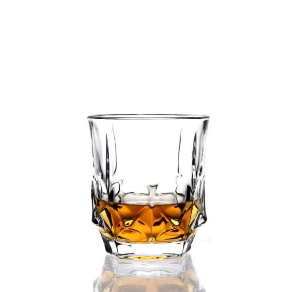 276ml Round Glass Highball Tumblers , Heavy Base Whisky Glass Whisky Customized