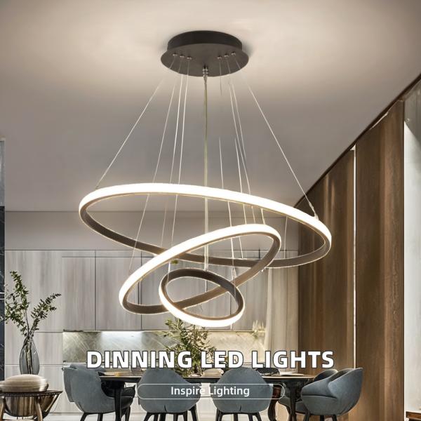 Nordic Glass Wire Pendant Led Light for Modern Kitchen Lighting Fixtures Ceiling Crystal Chandeliers