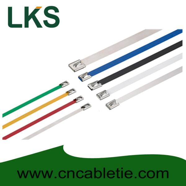 7.9*150mm 316,304,201 grade Ball-lock stainless steel advertisement flag cable ties